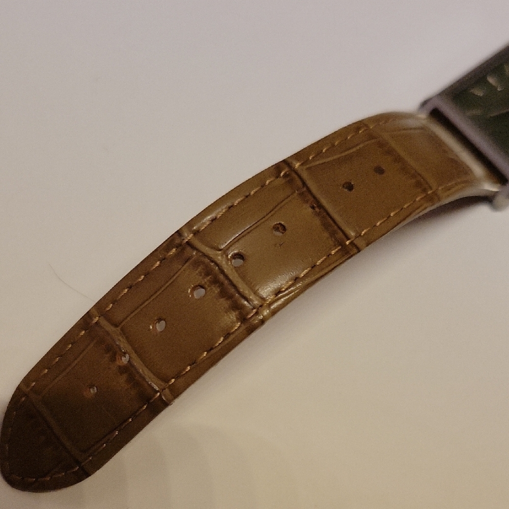 Unisex BREDA Green Watch with Brown Strap - Picture 7 of 8